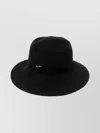 Borsalino Wool Blend Cloche Hat With Wide Brim In Black