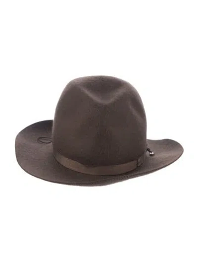 Pre-owned Borsalino Wool Fedora Hat In Brown