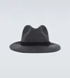 Borsalino Fedora-hut Aus Gefilzter Wolle In Grau