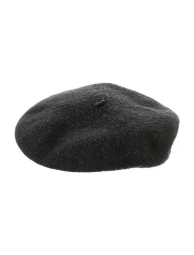 Pre-owned Borsalino Wool Newsboy Cap In Black