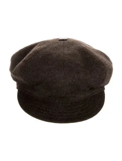 Pre-owned Borsalino Wool Newsboy Hat In Brown