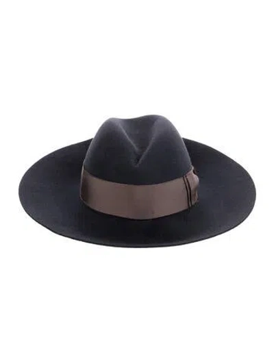 Pre-owned Borsalino Wool Western Hat In Blue