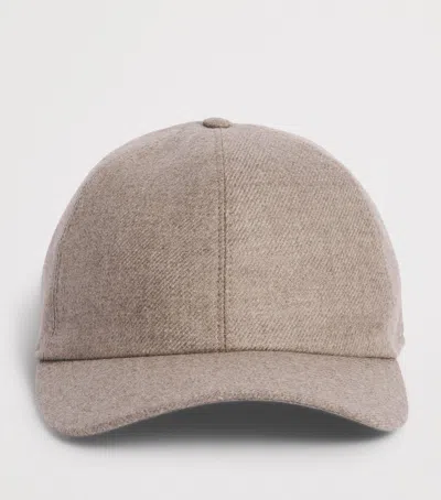 Borsalino Wool-cashmere Hiker Cap In Brown