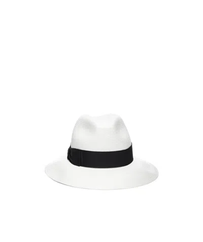 BORSALINO WOVEN RIBBON HAT