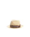 Borsalino Woven Straw Hat In Nude