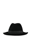 Borsalino X 10 Corso Como Circles Ribbon-detailed Wool Felt Hat In Black