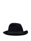 Borsalino X 10 Corso Como Ribbon-detailed Fedora In Black