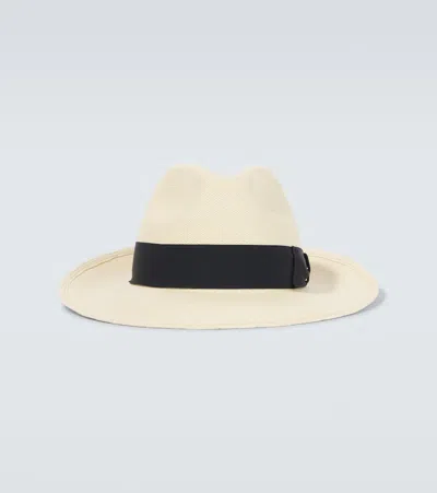 Borsalino X E. Marinella Amedeo Straw Panama Hat In Beige