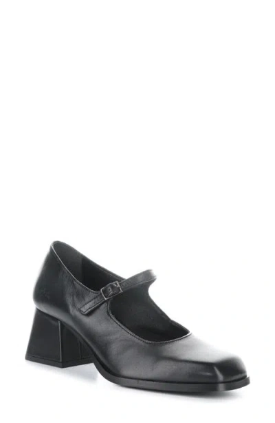 Bos. & Co. Amaya Mary Jane Pump In Black Cordero Leather