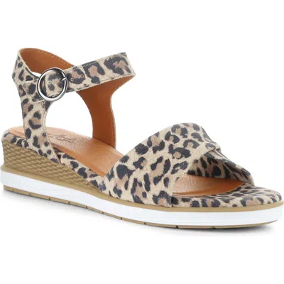 Bos. & Co. Avon Platform Wedge Sandal In Animal Print