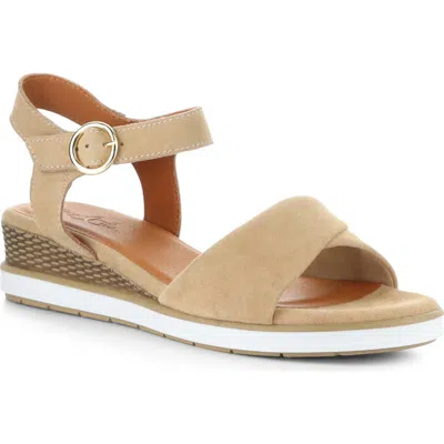 Bos. & Co. Avon Platform Wedge Sandal In Brown