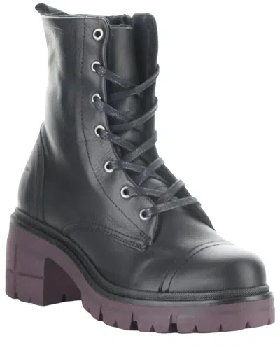 Bos. & Co. Bos & Co Barrett Leather Boot In Black/bordo