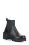 Bos. & Co. Bianc Lug Sole Chelsea Boot In Black Feel/elastic