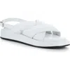 Bos. & Co. Blitz Slingback Platform Sandal In White
