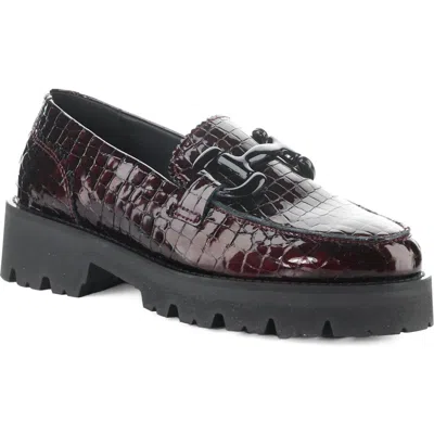 Bos. & Co. Brisa Platform Lug Loafer In Burgundy