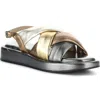 Bos. & Co. Brixin Slingback Platform Wedge Sandal In Gray