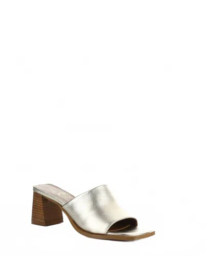Bos. & Co. Bryn Slip-on Sandals In Platino In Metallic