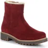 Bos. & Co. Calib Waterproof Bootie In Sangria Suede