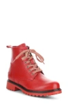 Bos. & Co. Carinas Leather Lug Boot In Red Fire Rio