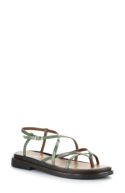 Bos. & Co. Cassia Ankle Strap Platform Sandal In Green