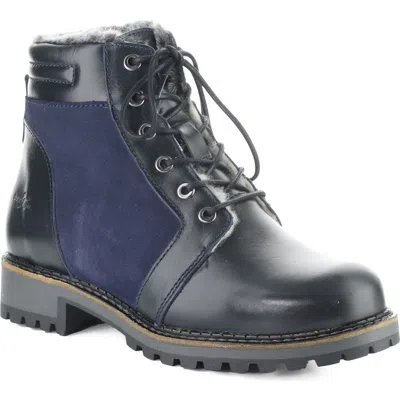 Bos. & Co. Chill Waterproof Leather Bootie In Blue