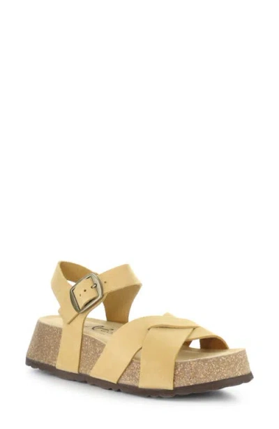 Bos. & Co. Cielo Platform Wedge Sandal In Yellow