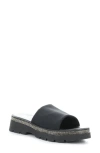 Bos. & Co. Counsil Platform Slide Sandal In Black