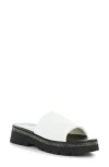 Bos. & Co. Counsil Platform Slide Sandal In Silver