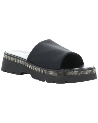 Bos. & Co. Counsil Platform Slide Sandal In Black