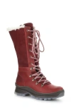 Bos. & Co. Dell Waterproof Wool Faux Shearling Lined Boot In Red