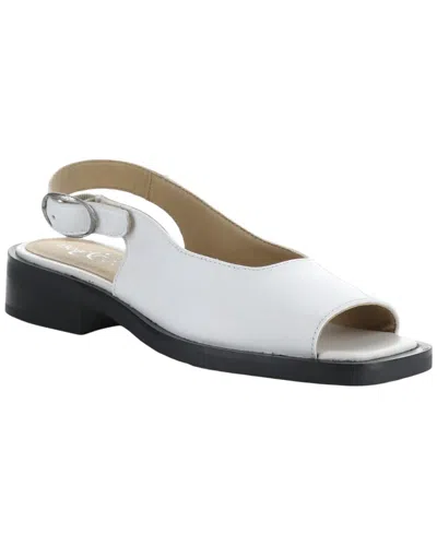 Bos. & Co. Elena Leather Sandal In White