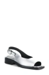 Bos. & Co. Elena Slingback Flat In Silver