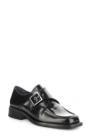Bos. & Co. Eliza Moc Toe Monk Strap Loafer In Black