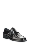 Bos. & Co. Eliza Moc Toe Monk Strap Loafer In Burgundy