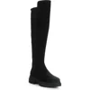 Bos. & Co. Fifth Waterproof Knee High Boot In Black Suede/suede Stretch