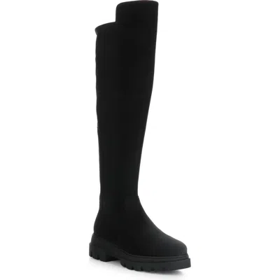 Bos. & Co. Fifth Waterproof Knee High Boot In Black Suede/suede Stretch