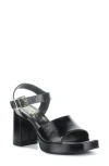 Bos. & Co. Finlee Ankle Strap Platform Sandal In Black
