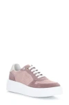 Bos. & Co. Fulton Colorblock Platform Sneaker In Old Rose Suede