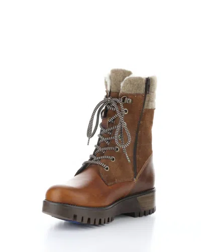 Bos. & Co. Gala Prima Waterproof Boot In Dark Brown/suede/tweed In Multi