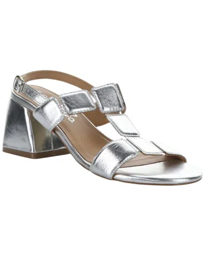 Bos. & Co. Glow Metallic Leather Sandal In Silver