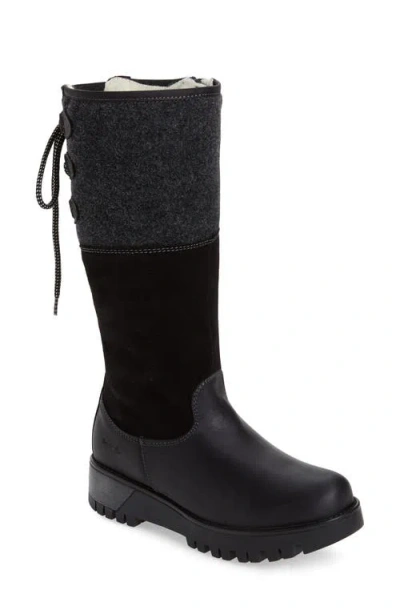 Bos. & Co. Goose Primaloft® Waterproof Boiled Wool Mid Calf Boot In Black