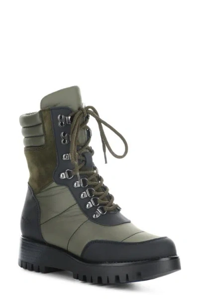 Bos. & Co. Greer Waterproof Winter Boot In Black/olive Bard/piumino
