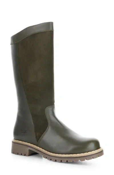 Bos. & Co. Henry Waterproof Winter Boot In Olive Feel/suede