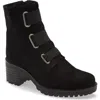 Bos. & Co. Indie Waterproof Bootie In Black Suede/elastic