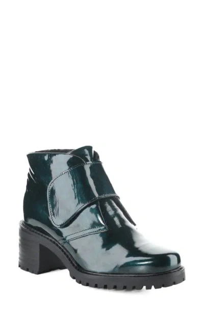 Bos. & Co. Ivara Patent Leather Bootie In Green