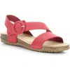 Bos. & Co. Lavis Asymmetric Slingback Sandal In Coral Nubuck