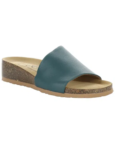 Bos. & Co. Lux Leather Sandal In Green