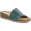 Bos. & Co. Lux Slide Sandal In Blue