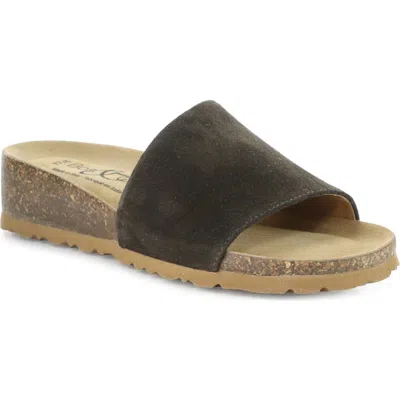 Bos. & Co. Lux Slide Sandal In Brown