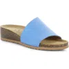 Bos. & Co. Lux Slide Sandal In Blue